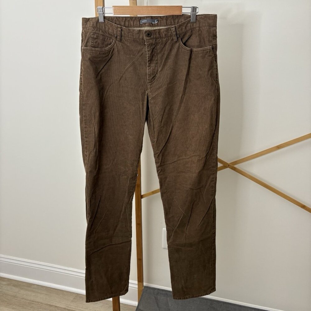 Vince. Brown Corduroy Straight Pants 36 X 33 Stretch Workwear Casual